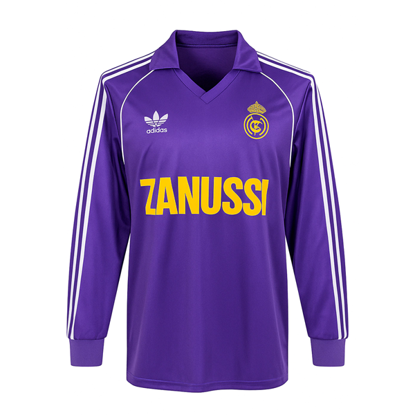 Camisa Real Madrid Manga Longa Adidas 1984/1985 – Retrô