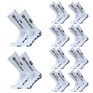 Kit 10 Meias de futebol de Silicone com Aderência